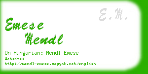 emese mendl business card